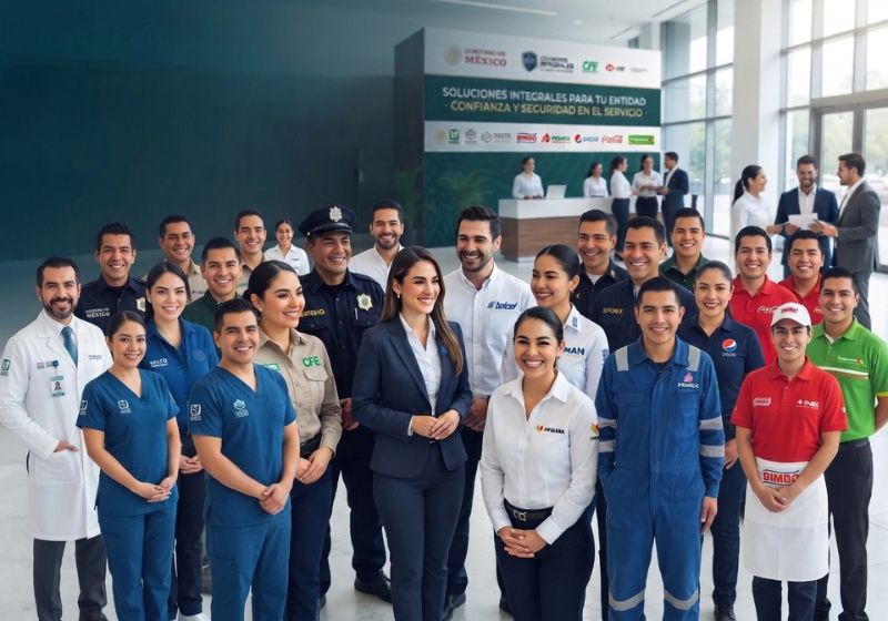 Grupo de trabajadores activos, pensionados y jubilados